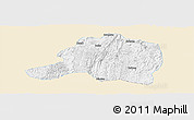 Classic Style Panoramic Map of Pingtang, single color outside