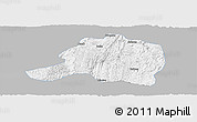 Gray Panoramic Map of Pingtang, single color outside