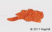 Political Panoramic Map of Pingtang, single color outside