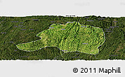 Satellite Panoramic Map of Pingtang, darken