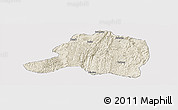Shaded Relief Panoramic Map of Pingtang, cropped outside
