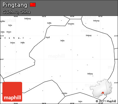 Blank Simple Map of Pingtang