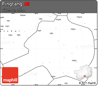 Blank Simple Map of Pingtang