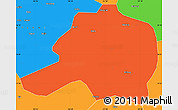 Political Simple Map of Pingtang