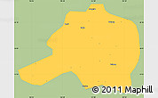 Savanna Style Simple Map of Pingtang, single color outside