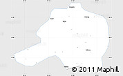 Silver Style Simple Map of Pingtang, single color outside