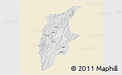 Classic Style 3D Map of Rongjiang, single color outside