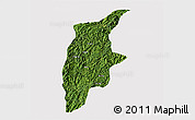 Satellite 3D Map of Rongjiang, cropped outside