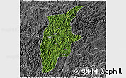 Satellite 3D Map of Rongjiang, desaturated