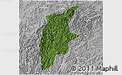 Satellite 3D Map of Rongjiang, lighten, desaturated