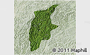 Satellite 3D Map of Rongjiang, lighten