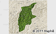 Satellite 3D Map of Rongjiang, shaded relief outside