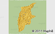 Savanna Style 3D Map of Rongjiang, single color outside