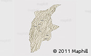Shaded Relief 3D Map of Rongjiang, cropped outside