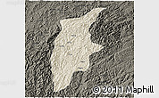 Shaded Relief 3D Map of Rongjiang, darken