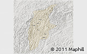 Shaded Relief 3D Map of Rongjiang, lighten, semi-desaturated