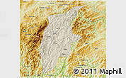 Shaded Relief 3D Map of Rongjiang, physical outside