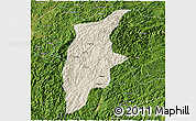 Shaded Relief 3D Map of Rongjiang, satellite outside
