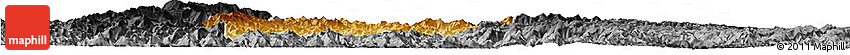 Physical Horizon Map of Rongjiang, darken, desaturated