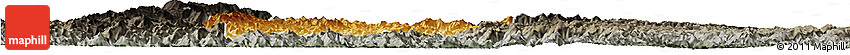 Physical Horizon Map of Rongjiang, darken, semi-desaturated
