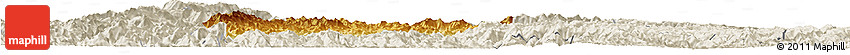 Physical Horizon Map of Rongjiang, shaded relief outside