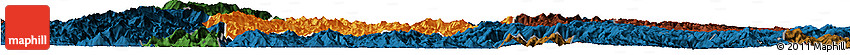Political Horizon Map of Rongjiang, darken