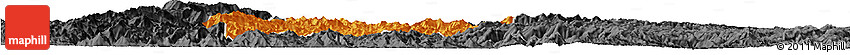 Political Horizon Map of Rongjiang, darken, desaturated