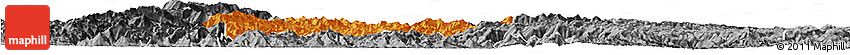 Political Horizon Map of Rongjiang, desaturated