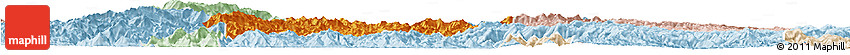 Political Horizon Map of Rongjiang, lighten