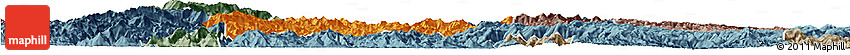 Political Horizon Map of Rongjiang, semi-desaturated