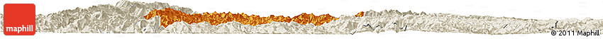 Political Horizon Map of Rongjiang, shaded relief outside