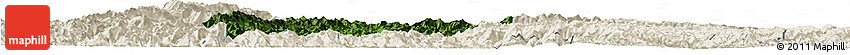 Satellite Horizon Map of Rongjiang, shaded relief outside