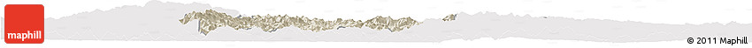 Shaded Relief Horizon Map of Rongjiang, cropped outside