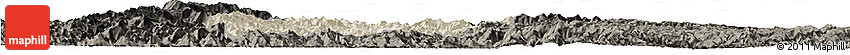 Shaded Relief Horizon Map of Rongjiang, darken