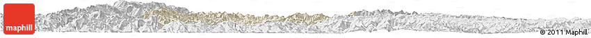 Shaded Relief Horizon Map of Rongjiang, lighten, desaturated