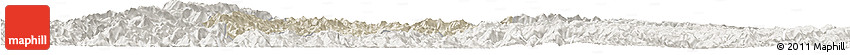 Shaded Relief Horizon Map of Rongjiang, lighten
