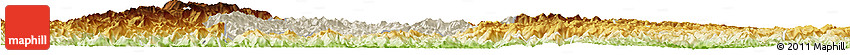 Shaded Relief Horizon Map of Rongjiang, physical outside