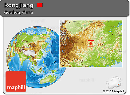 Physical Location Map of Rongjiang