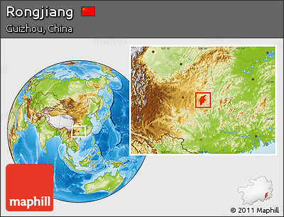 Physical Location Map of Rongjiang