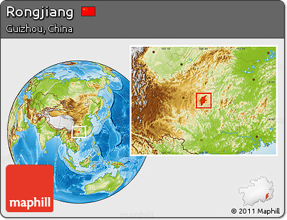 Physical Location Map of Rongjiang