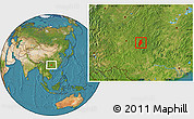 Satellite Location Map of Rongjiang