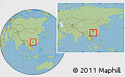 Savanna Style Location Map of Rongjiang, within the entire country