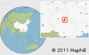 Savanna Style Location Map of Rongjiang, highlighted country