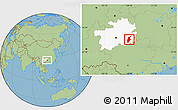 Savanna Style Location Map of Rongjiang, highlighted parent region