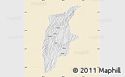 Classic Style Map of Rongjiang, single color outside
