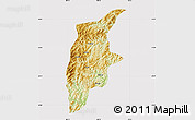 Physical Map of Rongjiang, cropped outside
