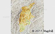 Physical Map of Rongjiang, lighten, semi-desaturated
