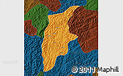 Political Map of Rongjiang, darken