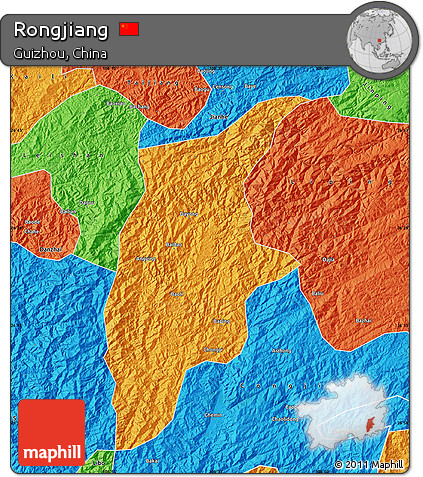 Political Map of Rongjiang