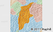 Political Map of Rongjiang, lighten